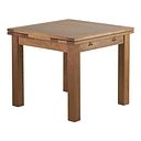 Sherwood Rustic Solid Oak 3ft x 3ft Extending Dining Table