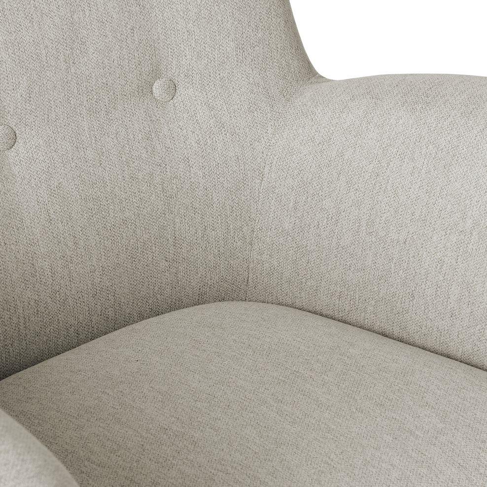 Alexander Accent Chair in Linen Cream Fabric 8