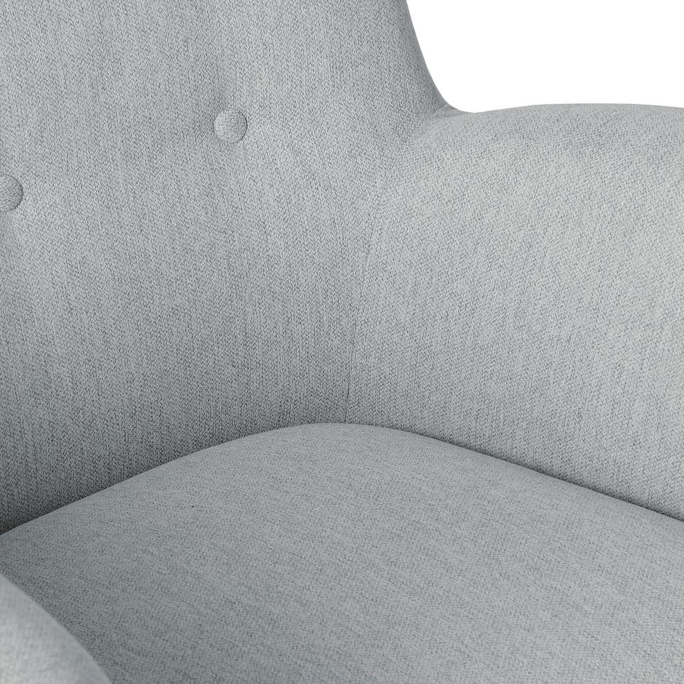 Alexander Accent Chair in Linen Nickel Fabric 10