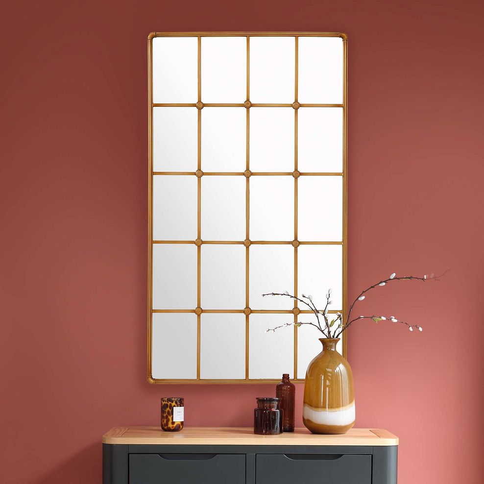 Madeline Metal Wall Mirror - Brass 1