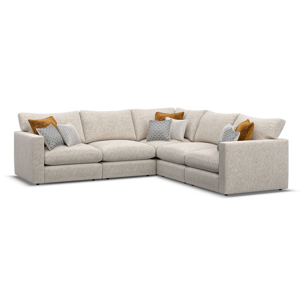 Malvern 5 Seat Modular Corner Sofa in Beige fabric - Group 3 2