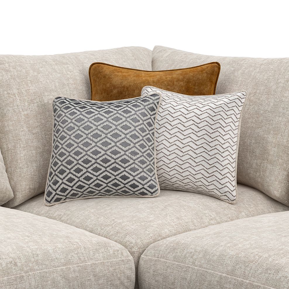 Malvern 5 Seat Modular Corner Sofa in Beige fabric - Group 3 8