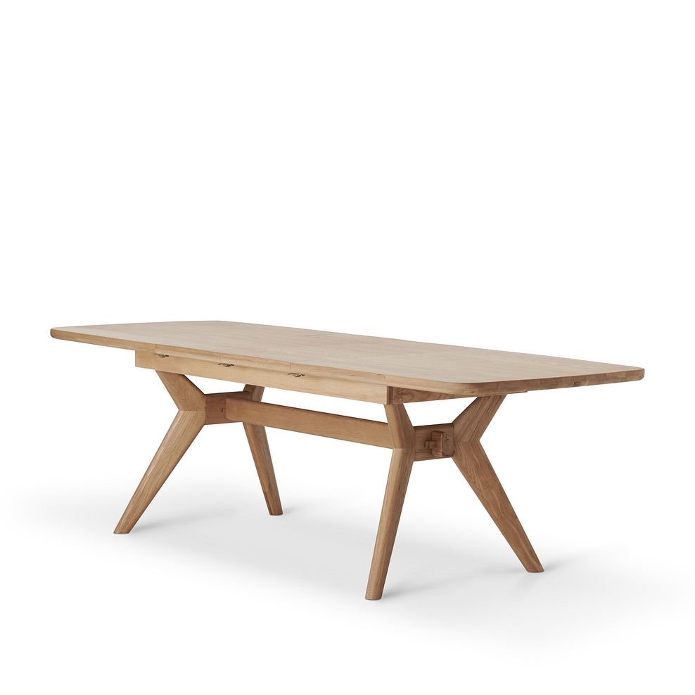 Bentley Natural Solid Oak Extending Dining Table + 2 Bentley Natural Oak Benches 6