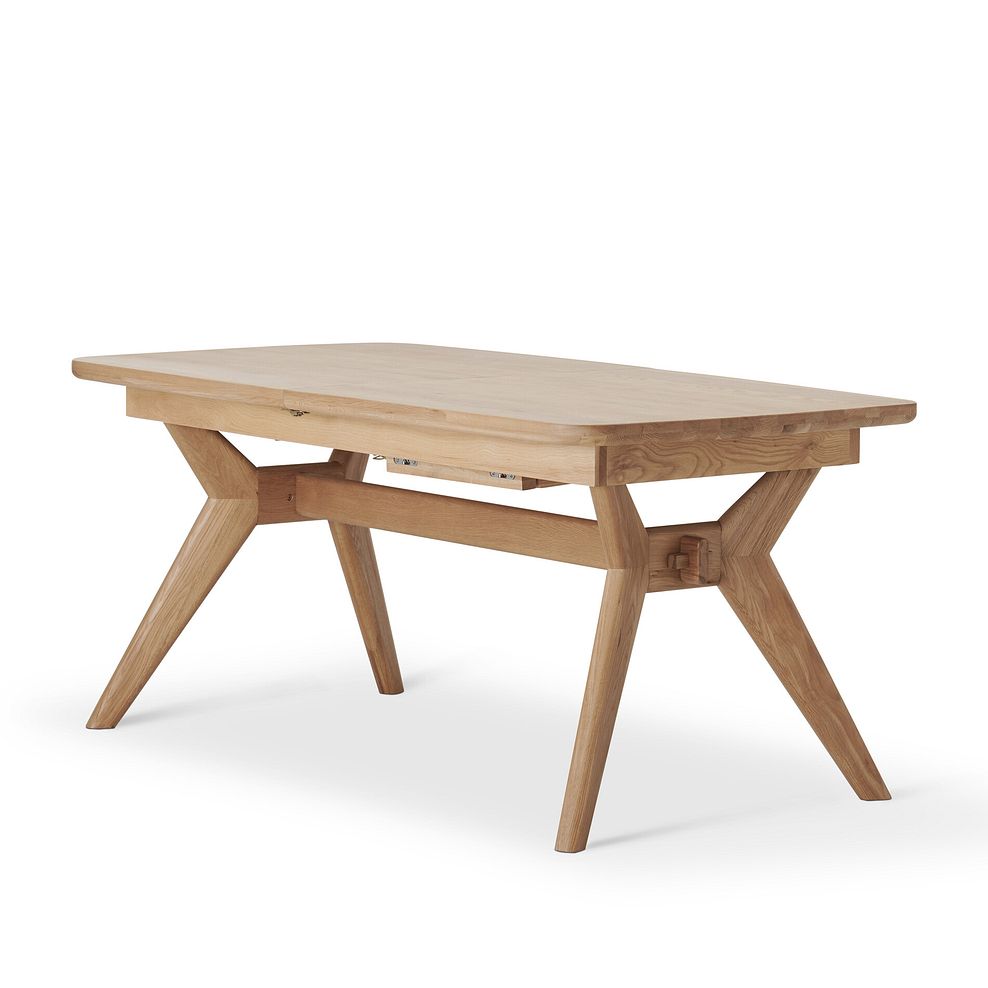 Bentley Natural Solid Oak Extending Dining Table + 2 Bentley Natural Oak Benches 4