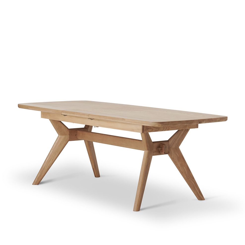 Bentley Natural Solid Oak Extending Dining Table + 2 Bentley Natural Oak Benches 5