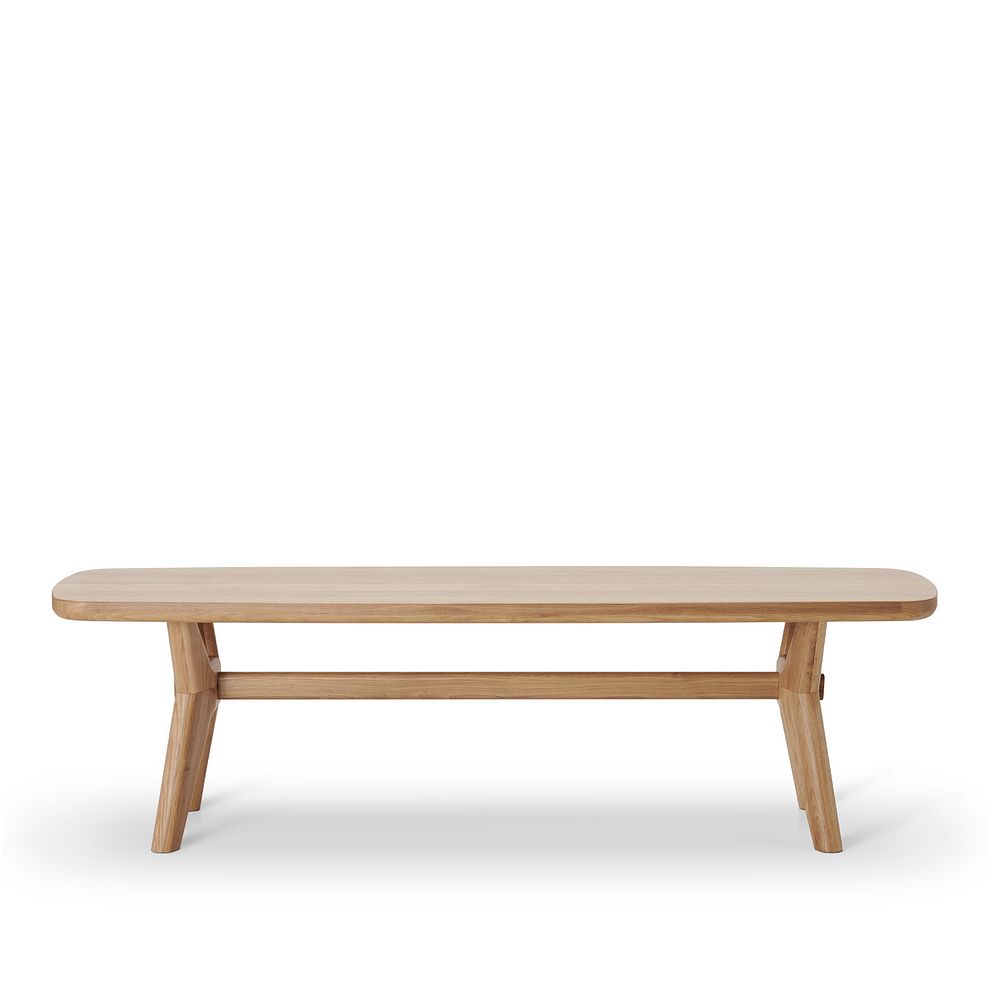 Bentley Natural Solid Oak Extending Dining Table + 2 Bentley Natural Oak Benches 14