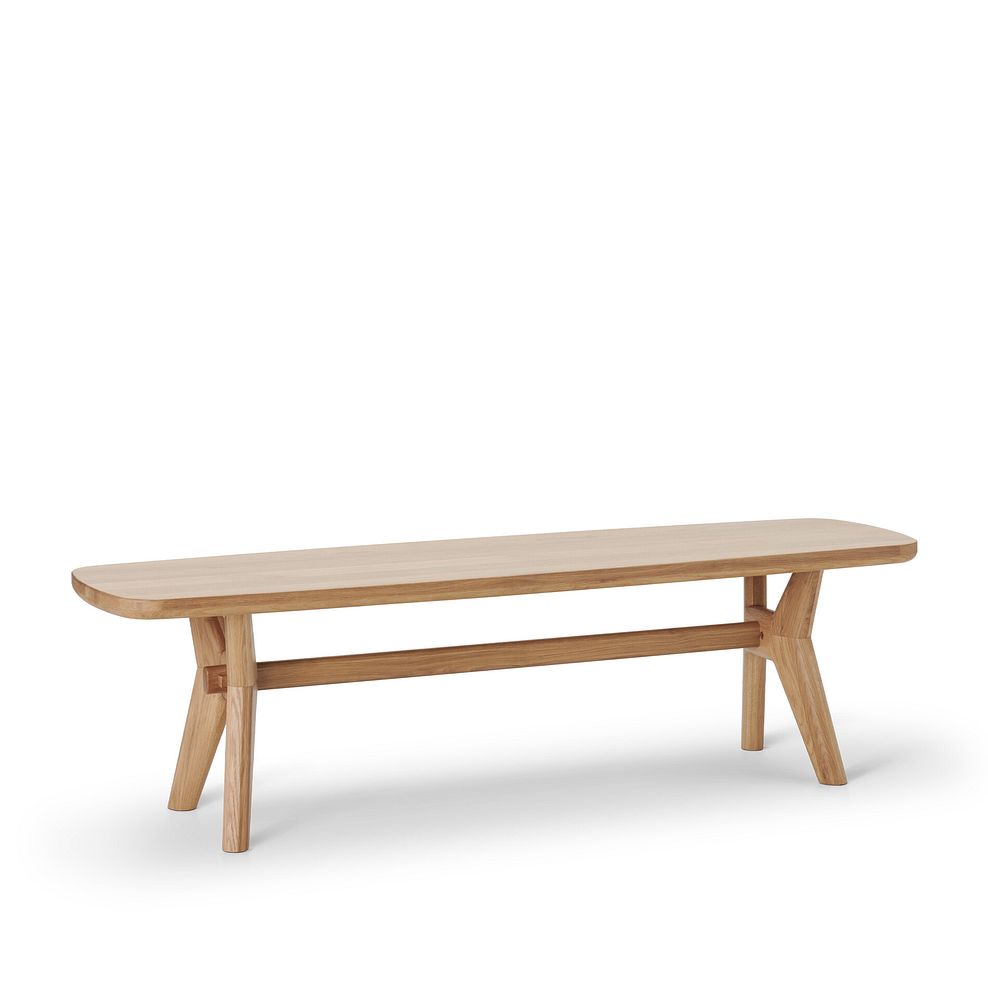 Bentley Natural Solid Oak Extending Dining Table + 2 Bentley Natural Oak Benches 15