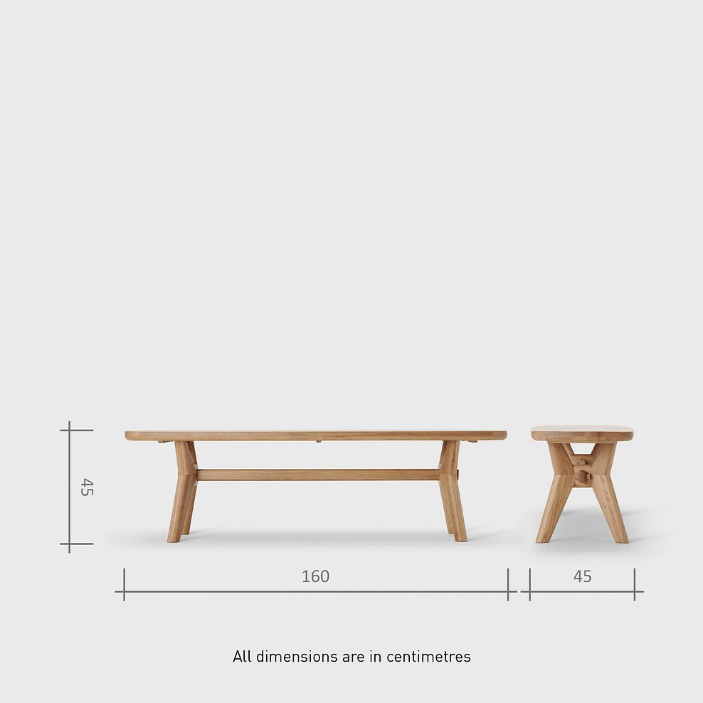 Bentley Natural Solid Oak Extending Dining Table + 2 Bentley Natural Oak Benches 19