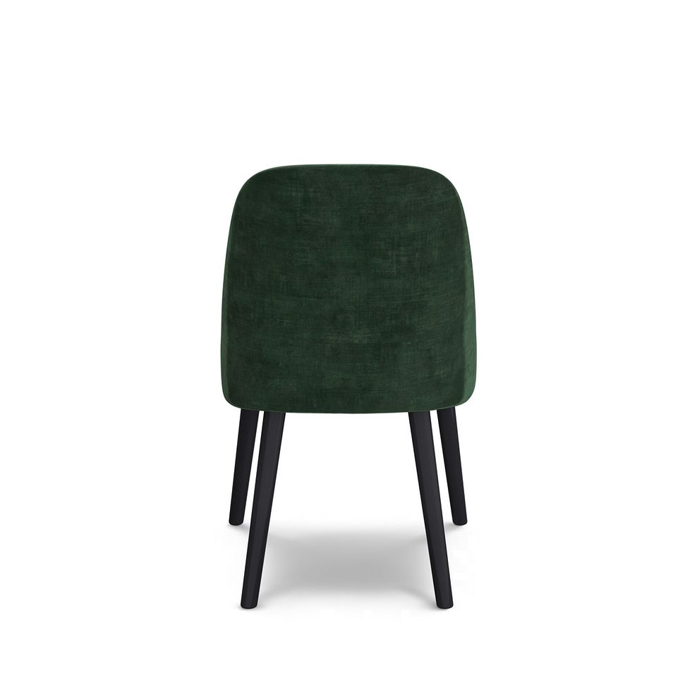 Bette Upholstered Chair with Black Legs in Heritage Bottle Green Velvet 6