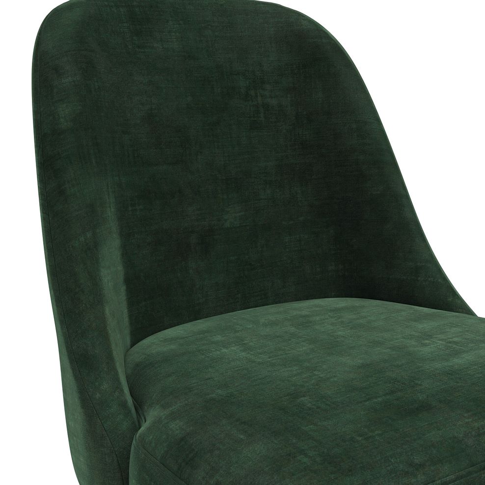 Bette Upholstered Chair with Black Legs in Heritage Bottle Green Velvet 7