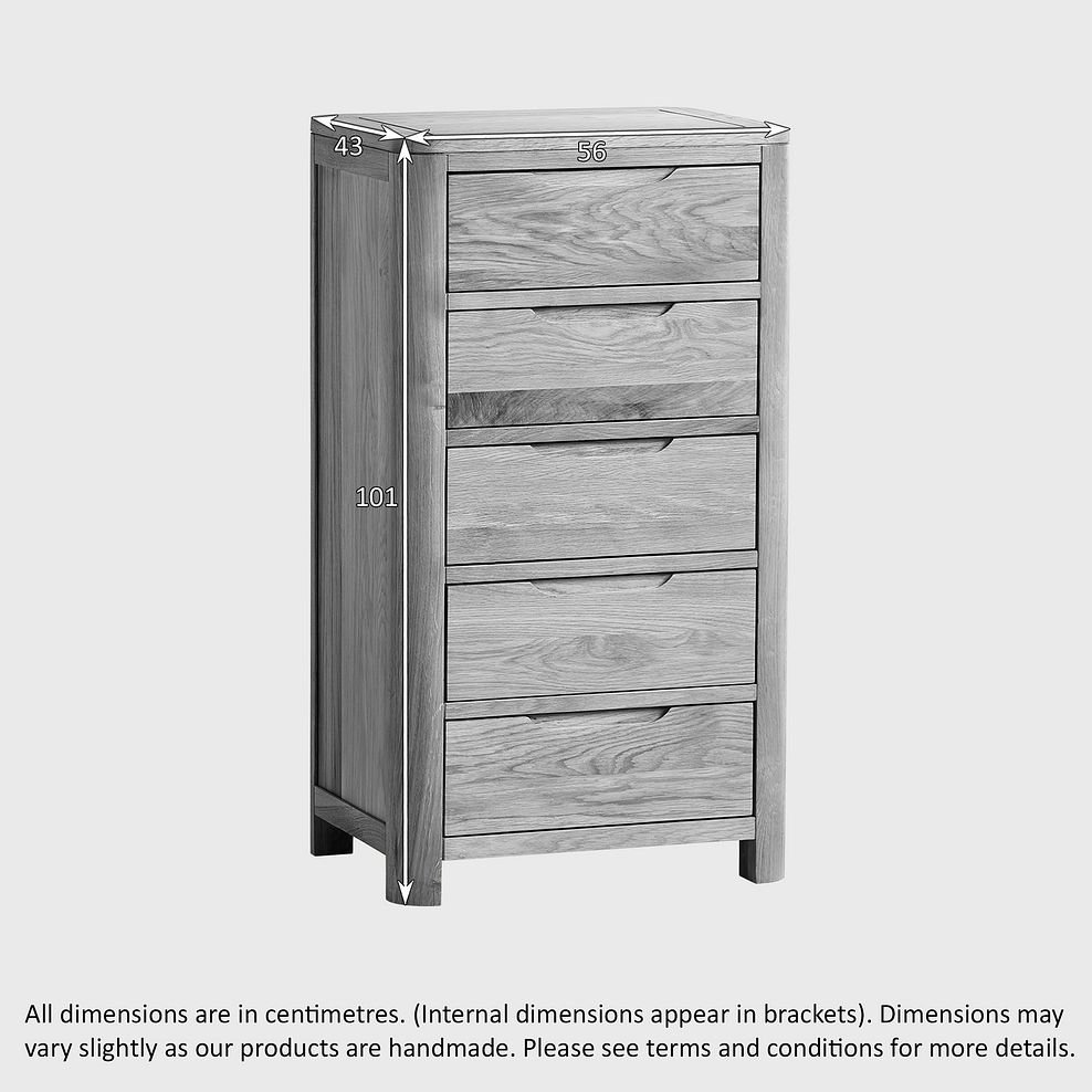 Romsey Natural Solid Oak 5 Drawer Chest 3