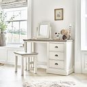 Brompton Painted Acacia and Ash Top Dressing Stool - Solid Hardwood