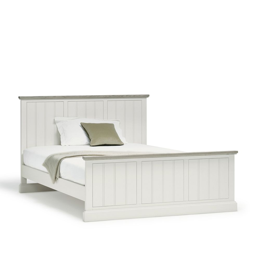 Brompton Painted Acacia and Ash Top King-size Bed - Solid Hardwood 2