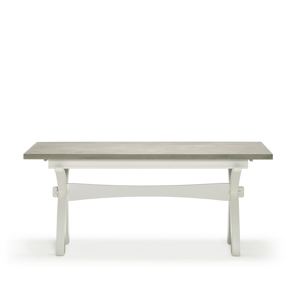 Brompton Dining Table + 6 Brompton Dining Chairs with Dappled Silver Fabric Pads 3