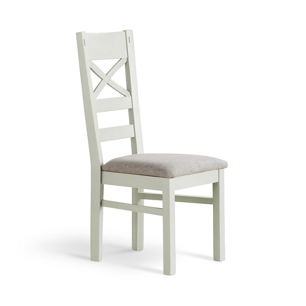 Brompton Dining Table + 6 Brompton Dining Chairs with Plain Grey Fabric Pads 6