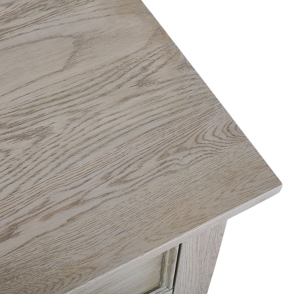 Burleigh Light Grey 2 Drawer Bedside Table - Solid Hardwood 8