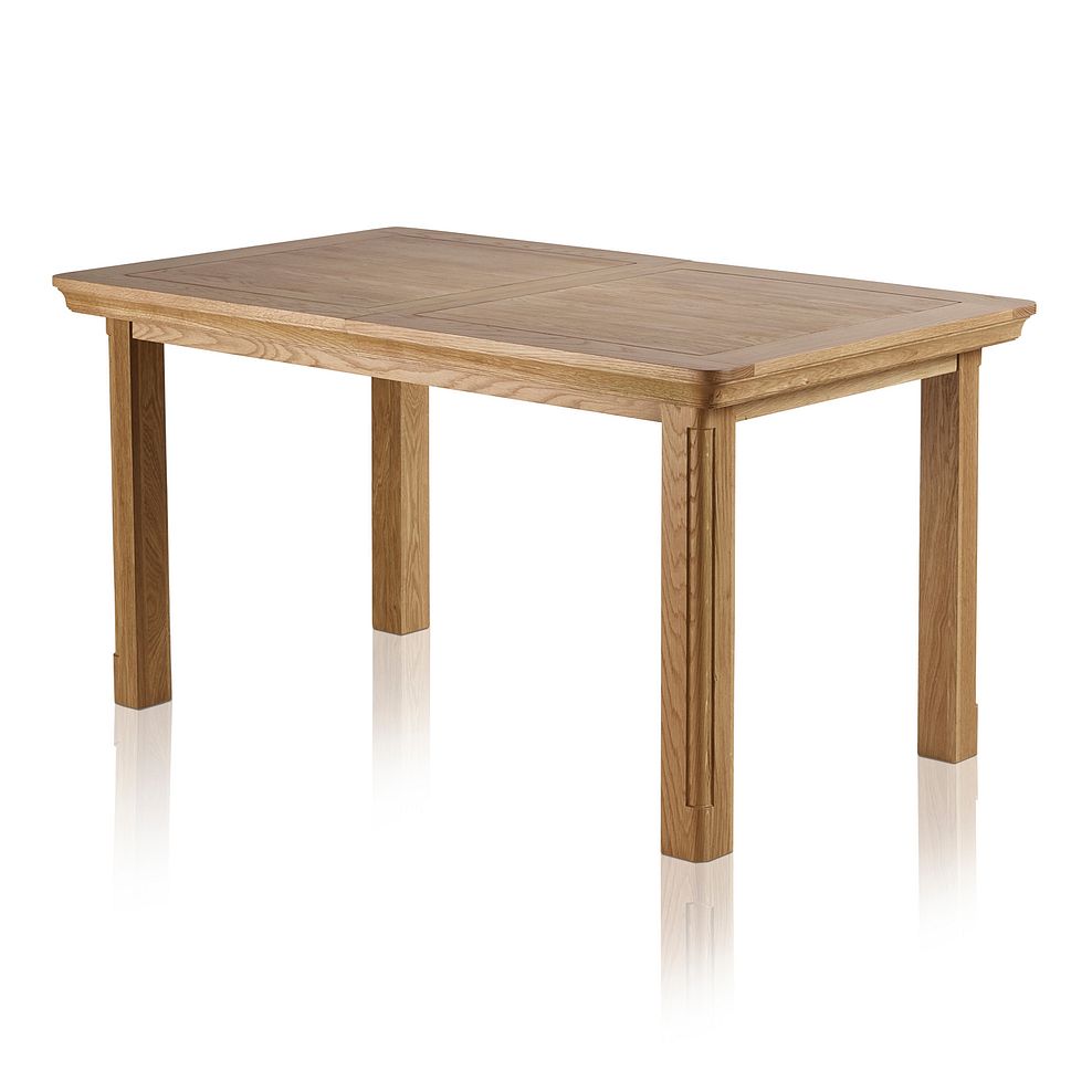 Canterbury Natural Solid Oak Extending Table and 6 Cross Back Chairs with Plain Charcoal Seats 2