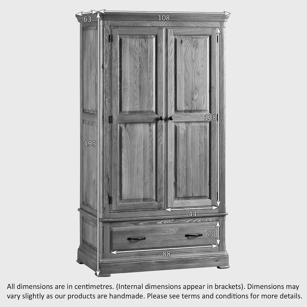 Canterbury Natural Solid Oak Double Wardrobe 10
