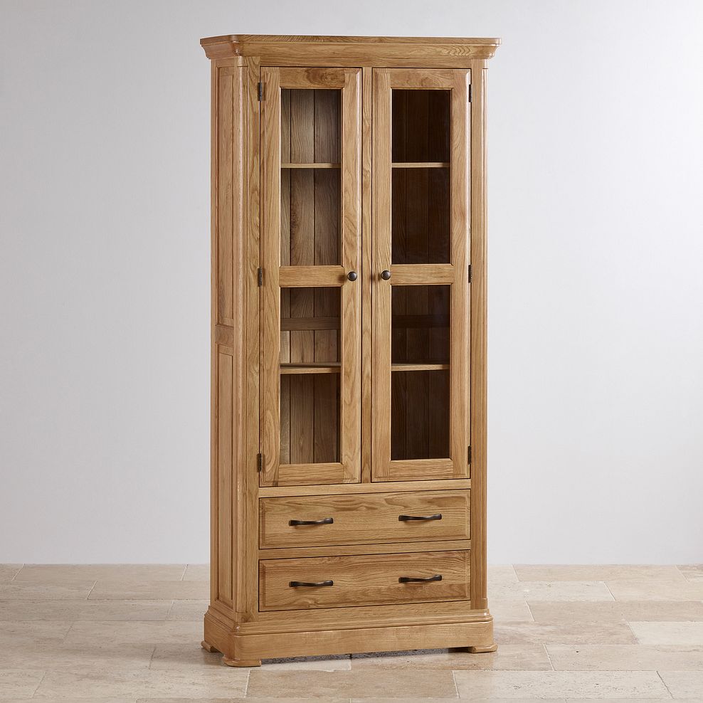 Canterbury Natural Solid Oak Glazed Display Cabinet 3