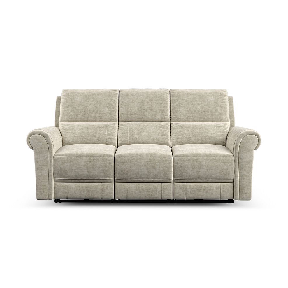 Colorado 3 Seater Electric Recliner in Plush Beige Fabric 5