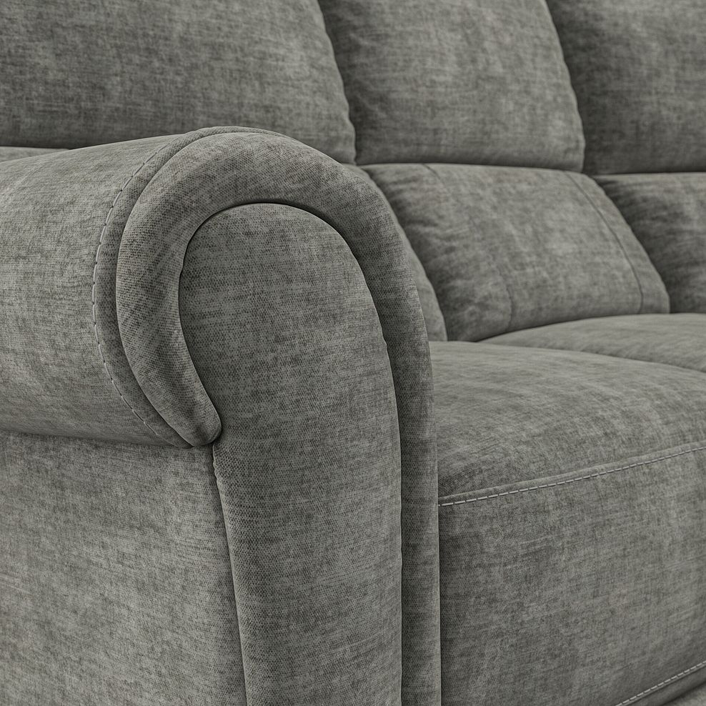 Colorado 3 Seater Electric Recliner in Plush Charcoal Fabric 10