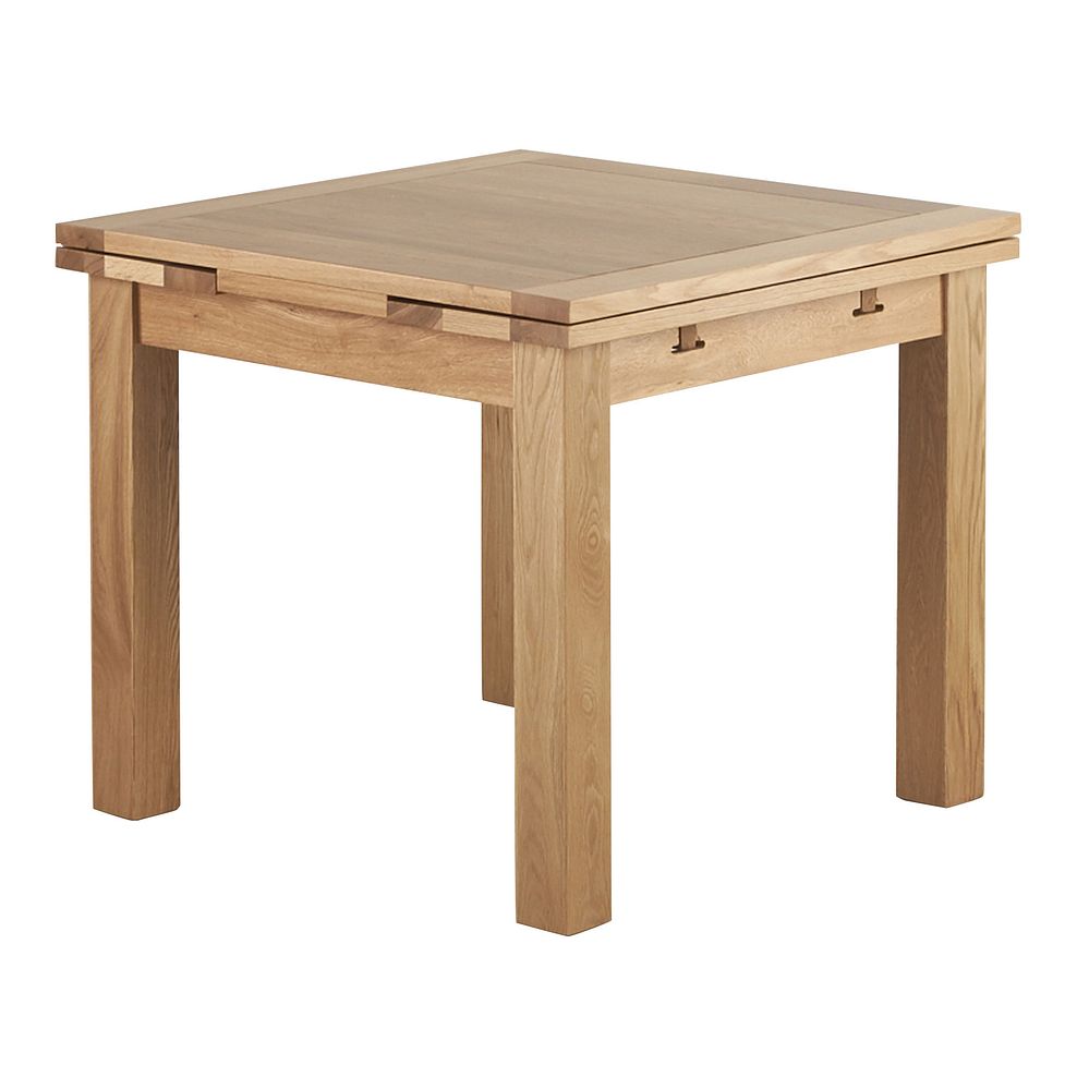 Dorset 3ft x 3ft Natural Oak Extending Dining Table 1