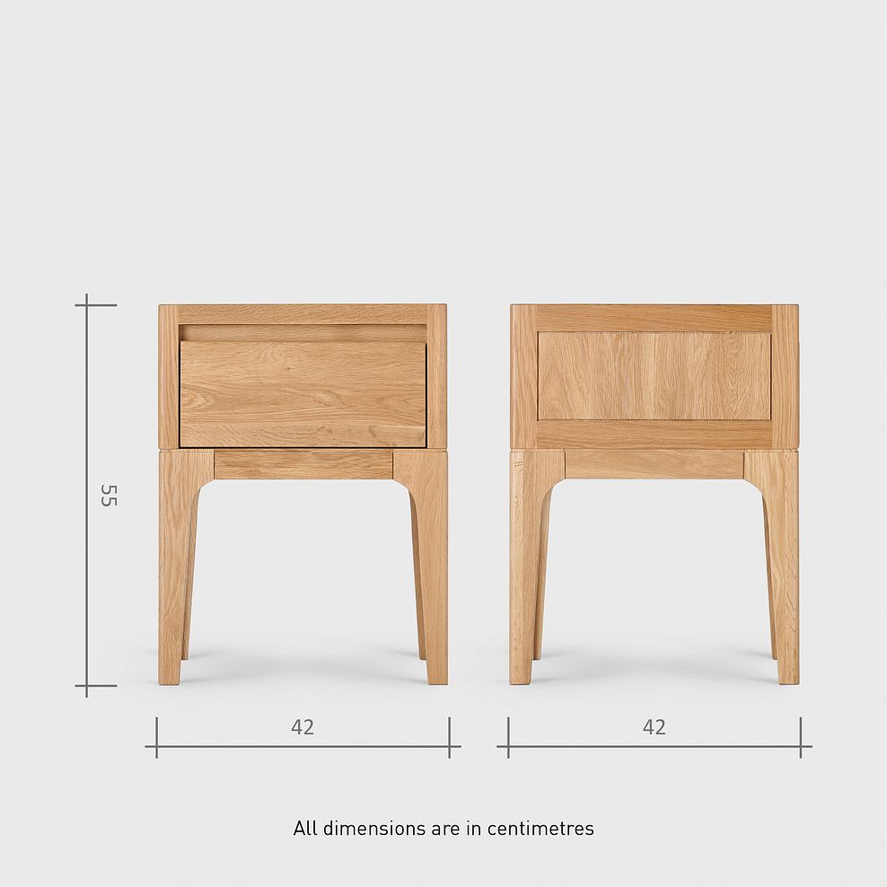 Durham Natural Oak 1 Drawer Bedside Table 10
