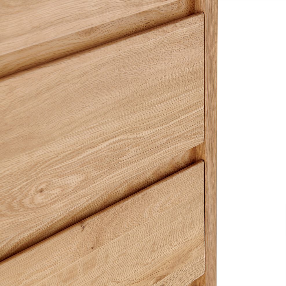 Durham Natural Oak 5 Drawer Tallboy 8