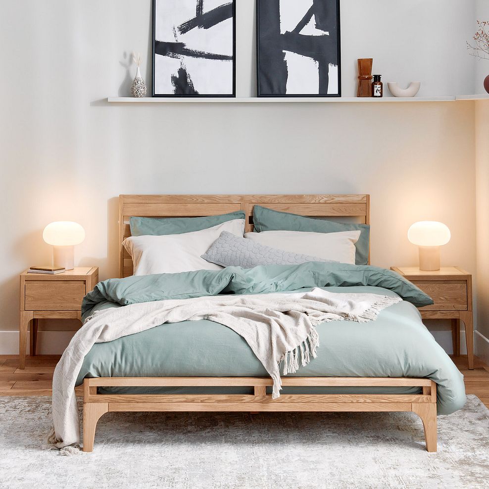 Durham Natural Oak King-Size Bed 1
