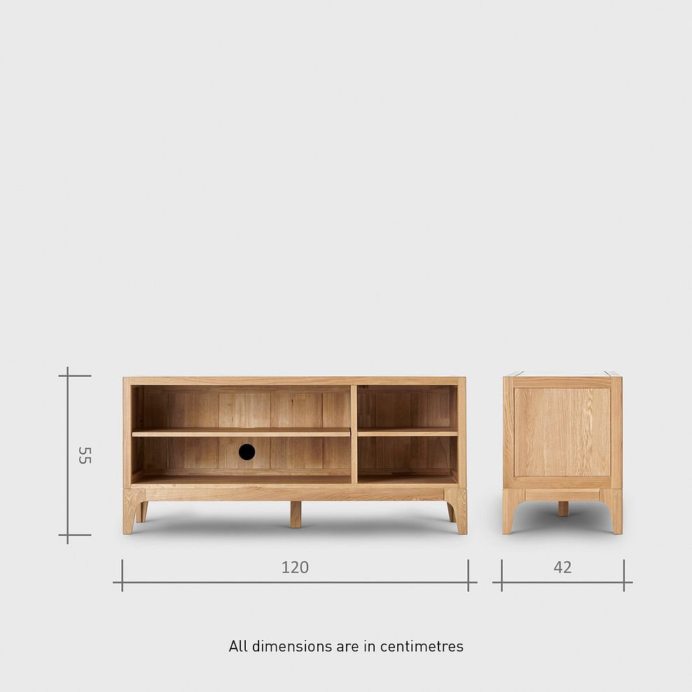 Durham Natural Oak Large TV Unit 9