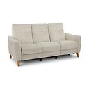 Dylan 3 Seater Electric Recliner Sofa in Darwin Ivory Fabric
