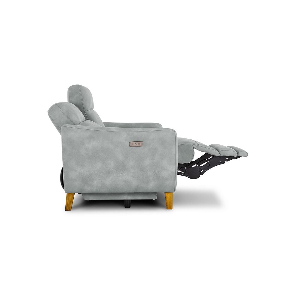 Dylan 3 Seater Electric Recliner Sofa in Oxford Silver Fabric 8