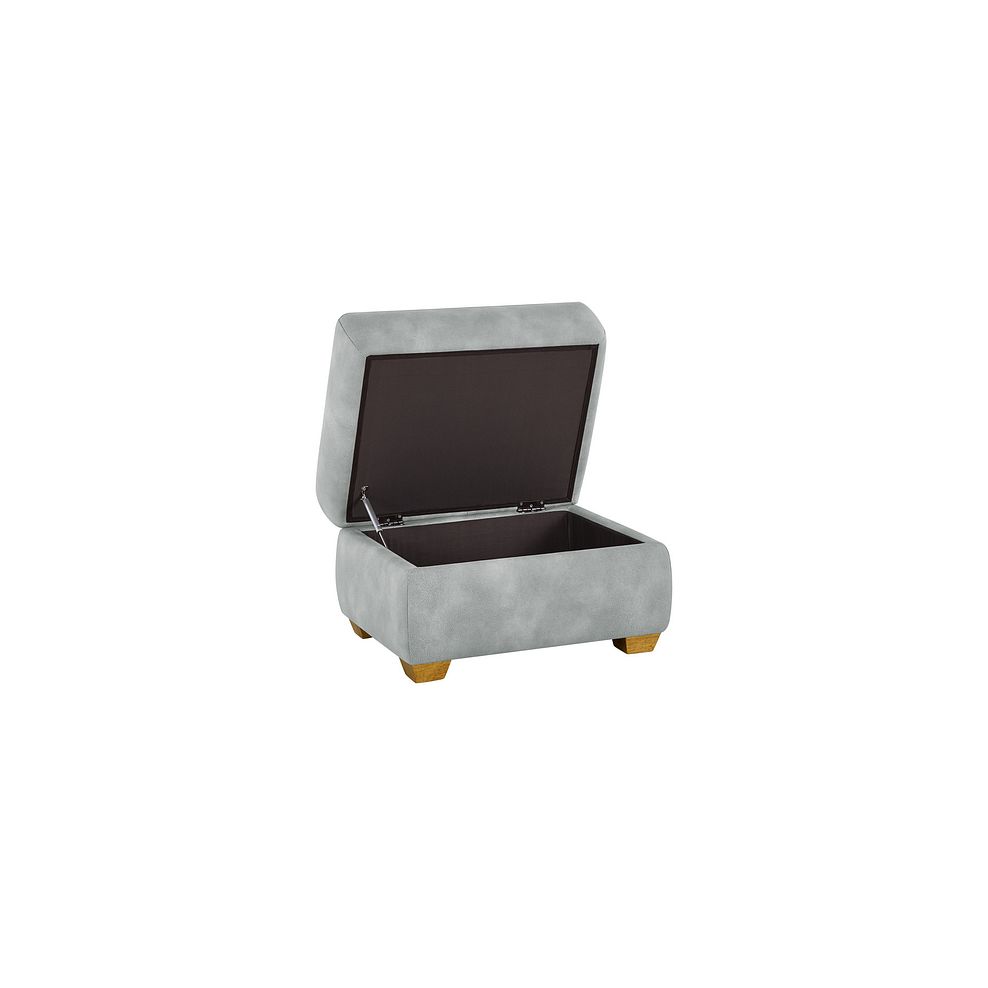 Dylan Storage Footstool in Oxford Silver Fabric 3