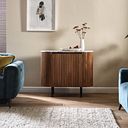 Elba Solid Acacia and Italian Marble Small Sideboard