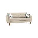 Evie 3 Seater Sofa in Ivory Fabric