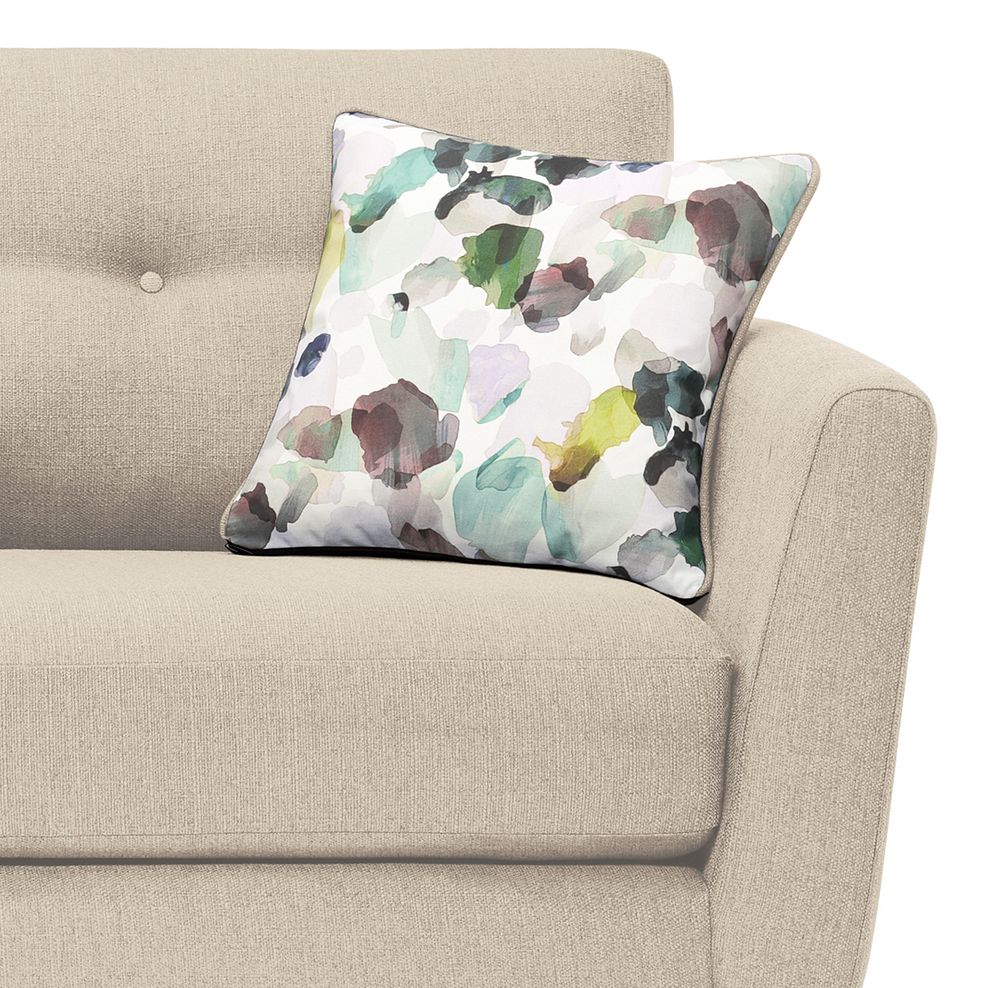 Evie 3 Seater Sofa in Ivory Fabric 8