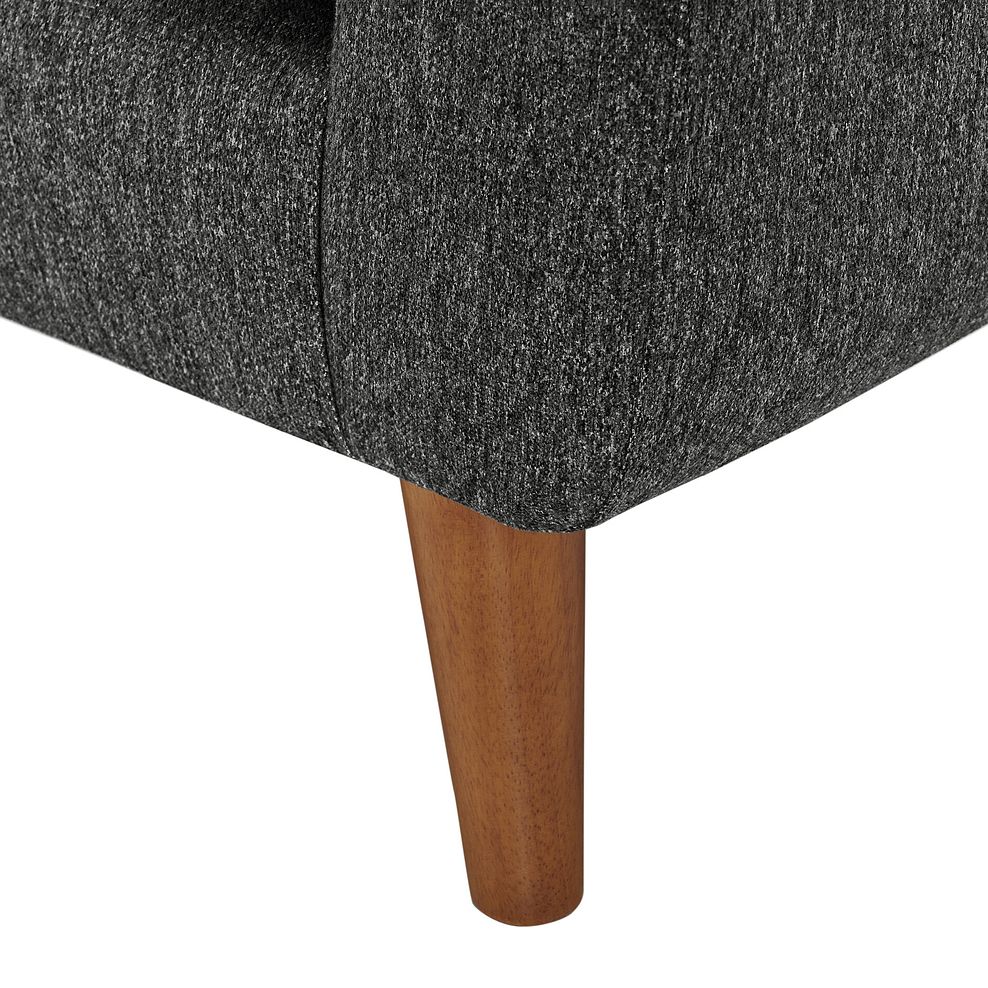 Evie Left Hand Corner Sofa in Rosa Collection Charcoal Fabric 6