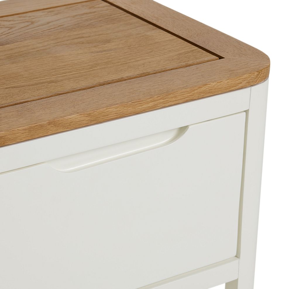 Hove Natural Oak and Painted 1 Drawer Bedside Table 6
