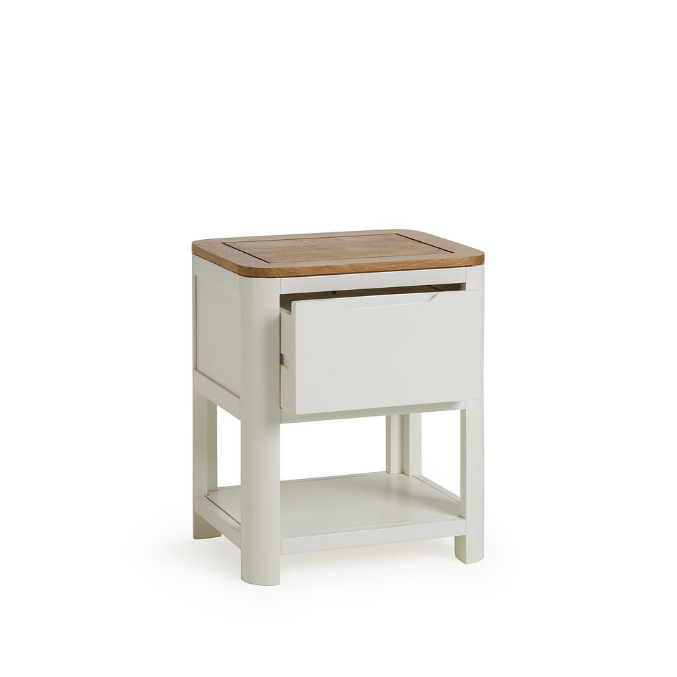 Hove Natural Oak and Painted 1 Drawer Bedside Table 5