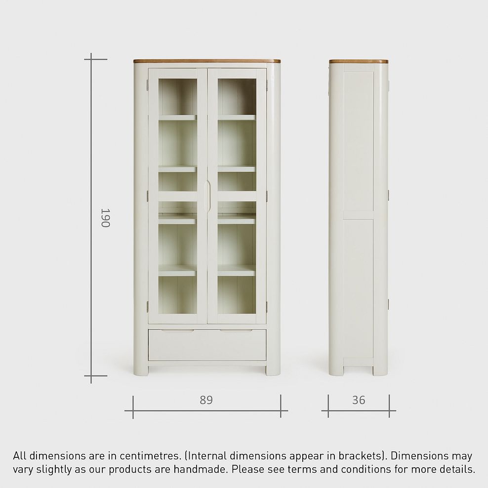 Hove Natural Oak and Painted Display Cabinet 9