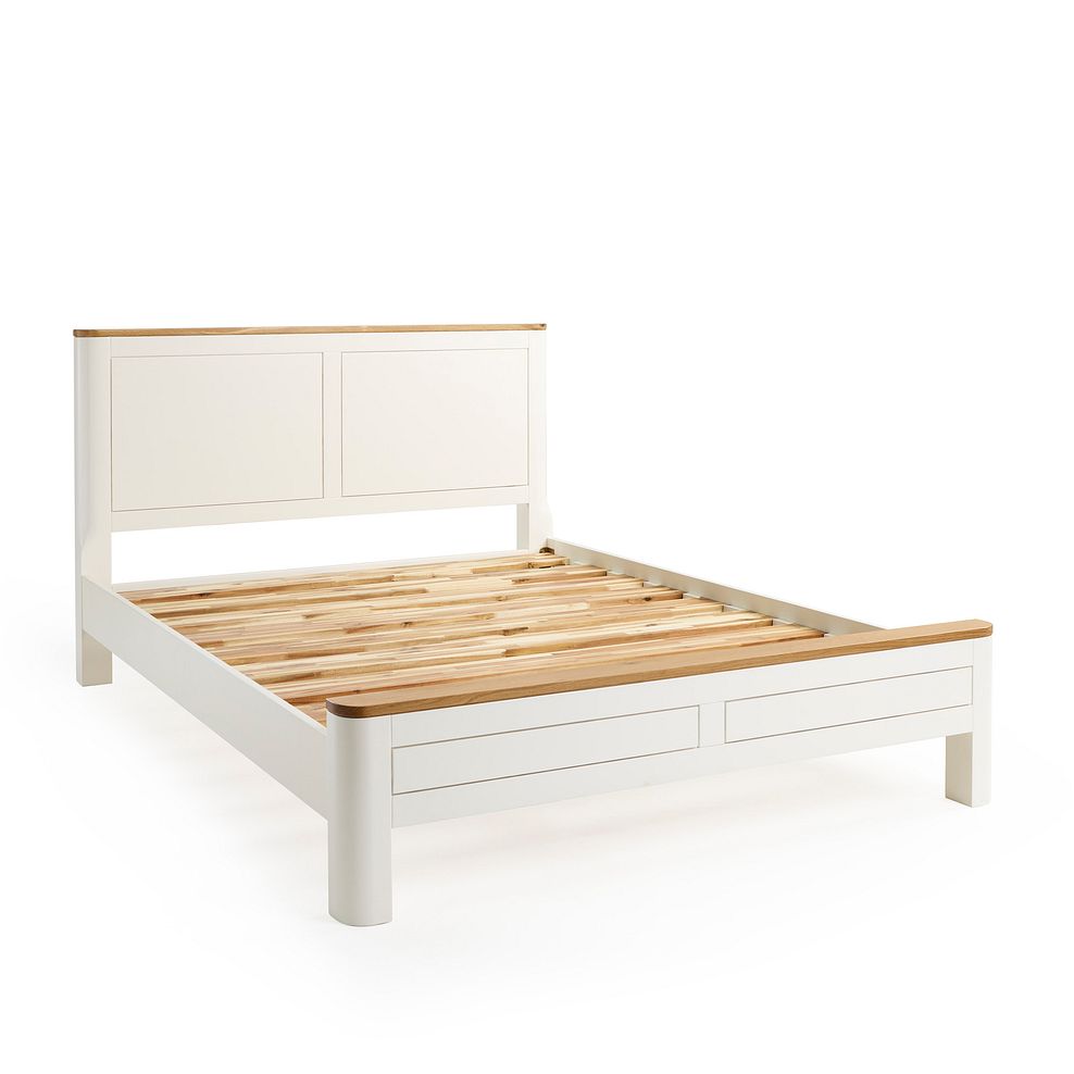 Hove Natural Oak and Painted King-Size Bed 4