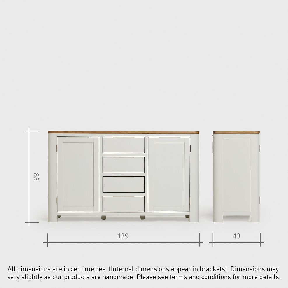 Hove Natural Oak and Painted Large Sideboard 10