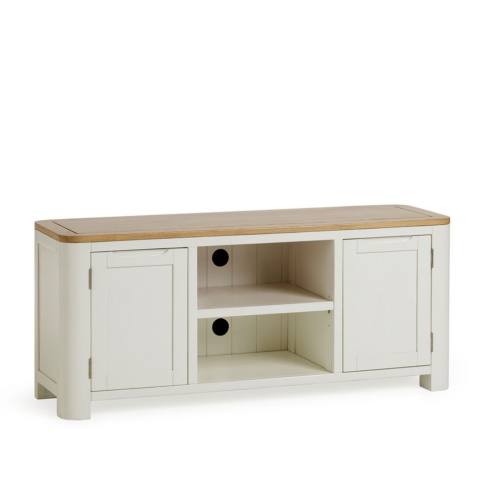 Hove Natural Oak and Painted Large TV Unit 2