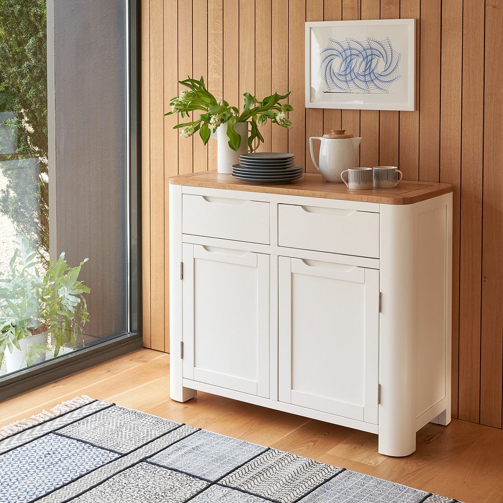 Hove Natural Oak and Painted Small Sideboard 1