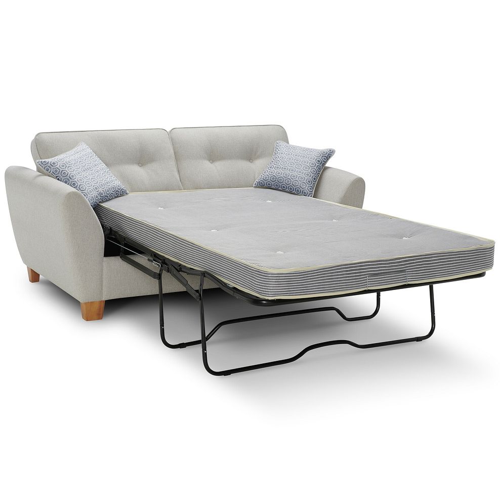Inca 2 Seater Sofa Bed in Christy Collection Silver Fabric 4