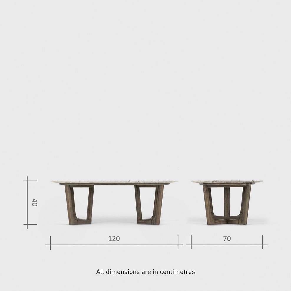 Islington Marble and Dark Acacia Coffee Table 11