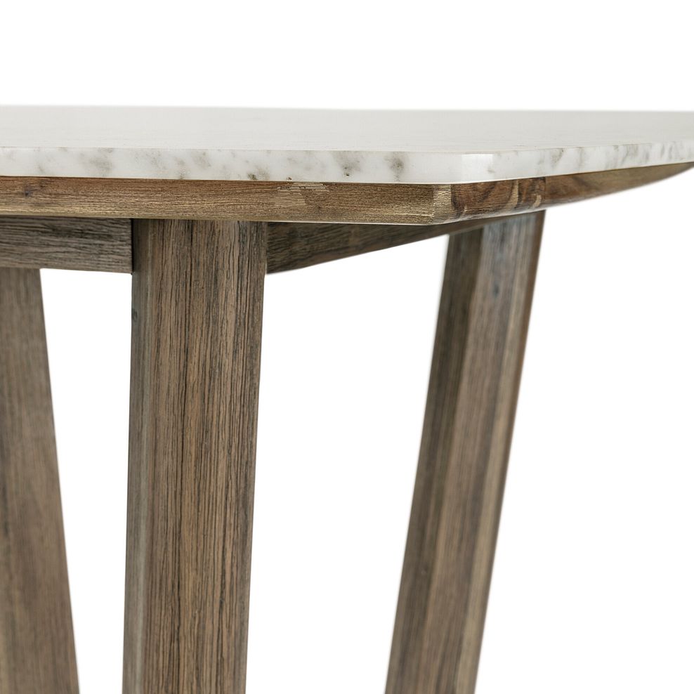 Islington Marble and Dark Acacia Dining Table + 6 Isla Fossil Velvet Dining Chairs 9
