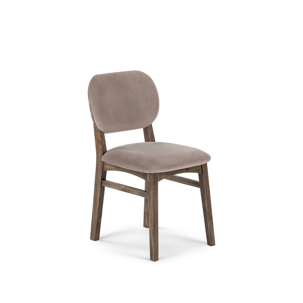 Islington Marble and Dark Acacia Dining Table + 6 Isla Fossil Velvet Dining Chairs 11