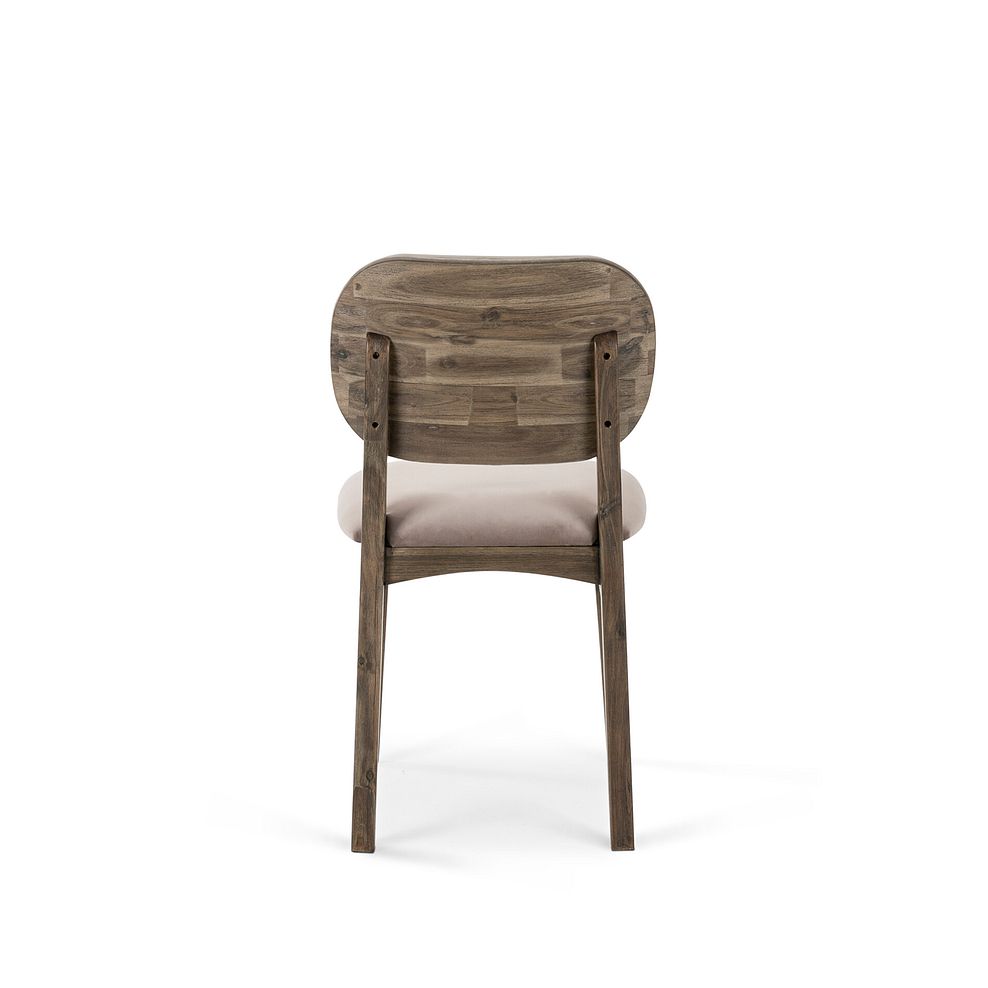 Islington Marble and Dark Acacia Dining Table + 6 Isla Fossil Velvet Dining Chairs 13
