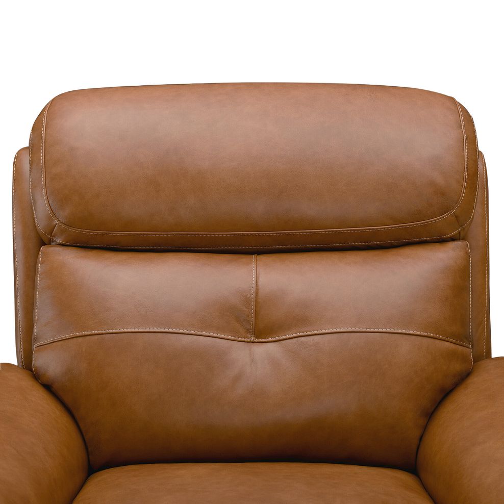Iver Electric Recliner Armchair with Power Headrest in Virgo Cognac Leather 13